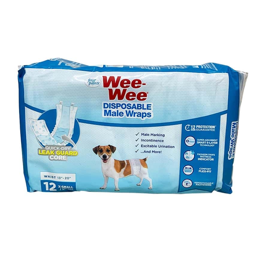Four Paws四爪 狗尿片 雄犬圍腰尿片 XS/S 12片 (F97226) (圖片2)