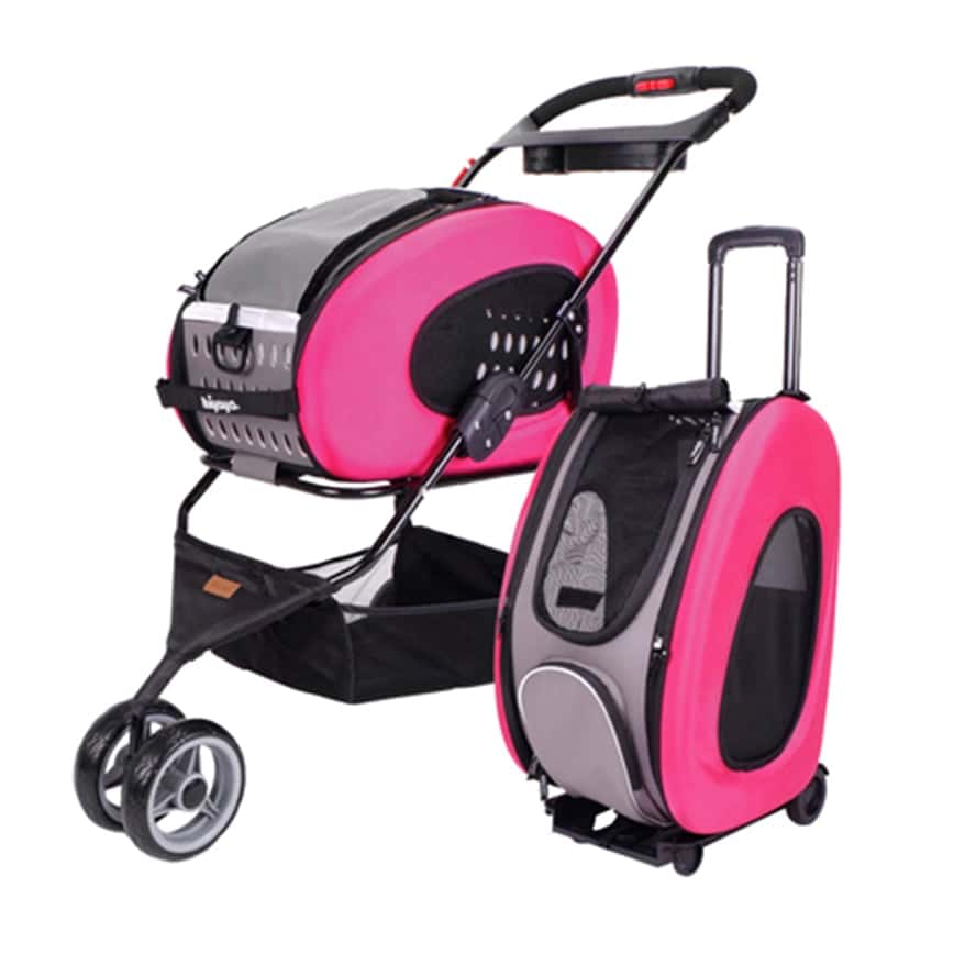 IBIYAYA 寵物車 五合一多功能手推車 粉色 (IBI-FS1009-P) (圖片2)