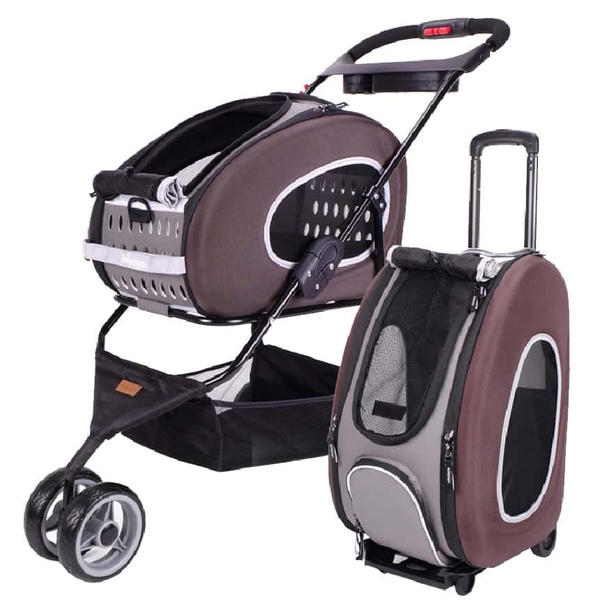 IBIYAYA 寵物車 五合一多功能手推車 咖色 (IBI-FS1009-BR) (圖片2)
