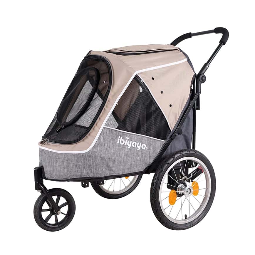 IBIYAYA 寵物車 二代兩用寵物推拖車 2.0進化版 奶茶 (IBI-FS2080-BR) (圖片2)