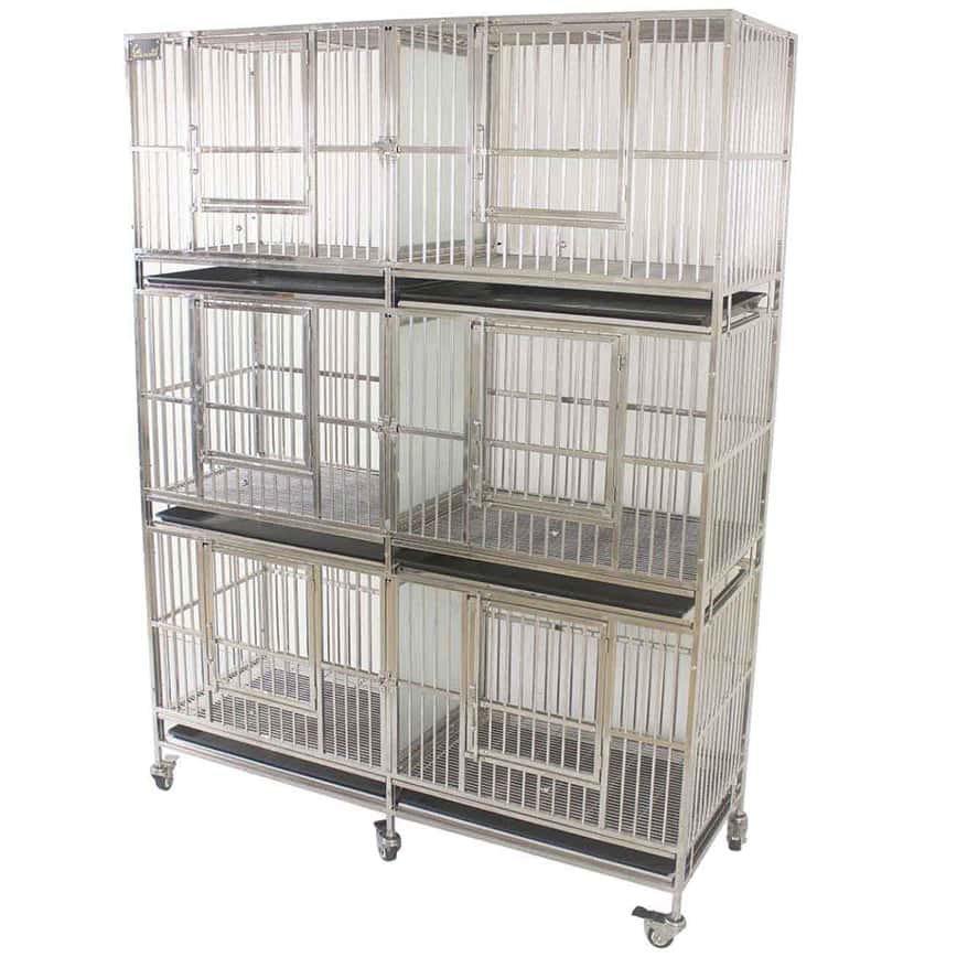 Solidpet蘇力 寵物籠 貓籠狗籠 不銹鋼三層六格籠 (STC-304-330) (圖片2)