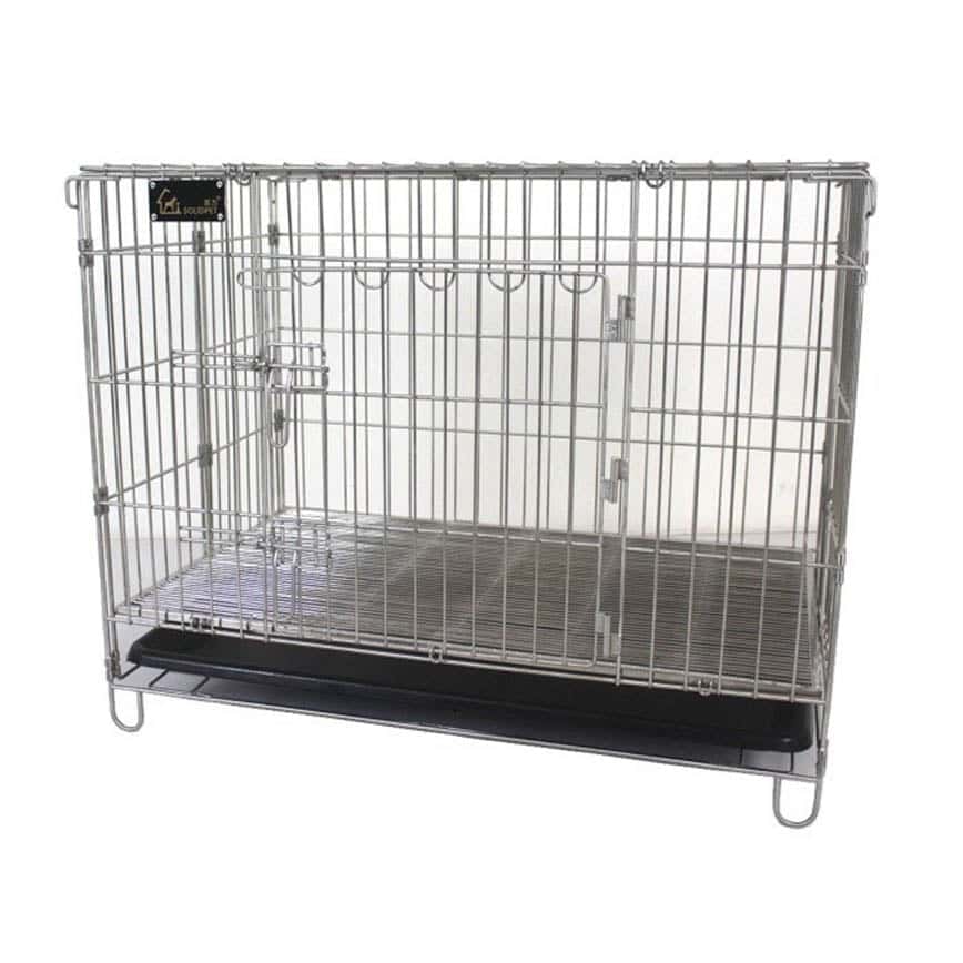 Solidpet蘇力 寵物籠 貓籠狗籠 鋼枝籠 圓枝底網款 2尺半 (STC-304-352) (圖片2)