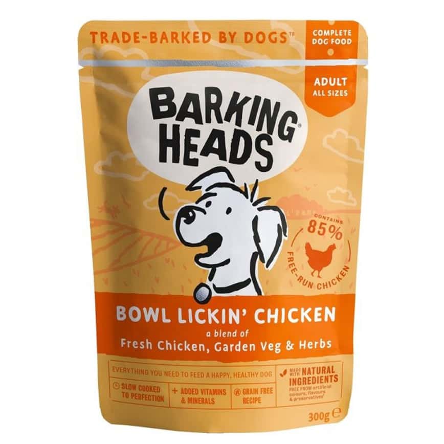 Barking Heads 狗濕糧 無穀物食用濕包 雞肉 300g (BHWC) (橙色) (新舊包裝隨機) (圖片2)