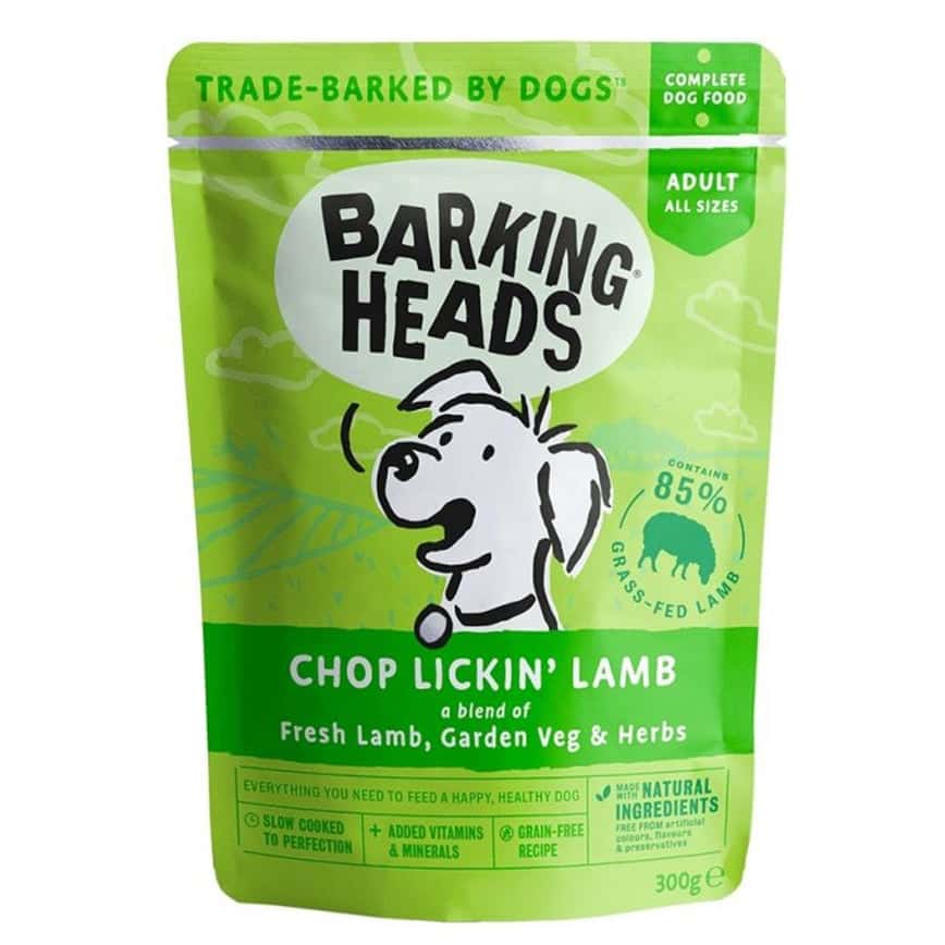 Barking Heads 狗濕糧 無穀物食用濕包 羊肉 300g (BHWL) (綠色) (新舊包裝隨機) (圖片2)