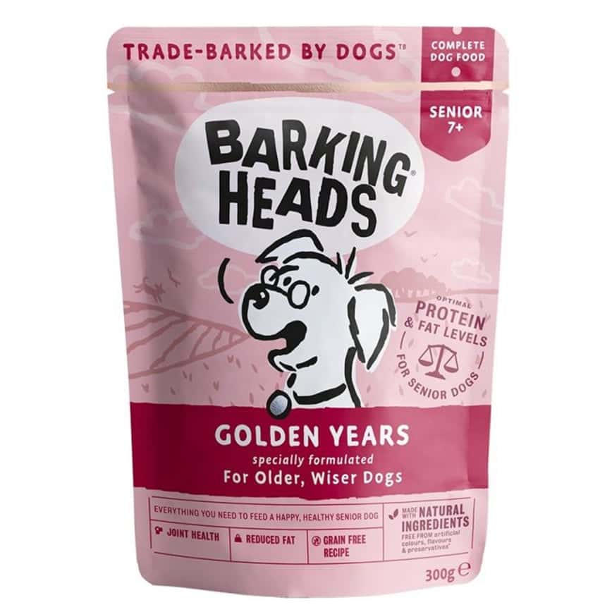 Barking Heads 狗濕糧 食用濕包 老犬配方 雞肉三文魚 300g (BHWG) (深紅色) (新舊包裝隨機) (圖片2)