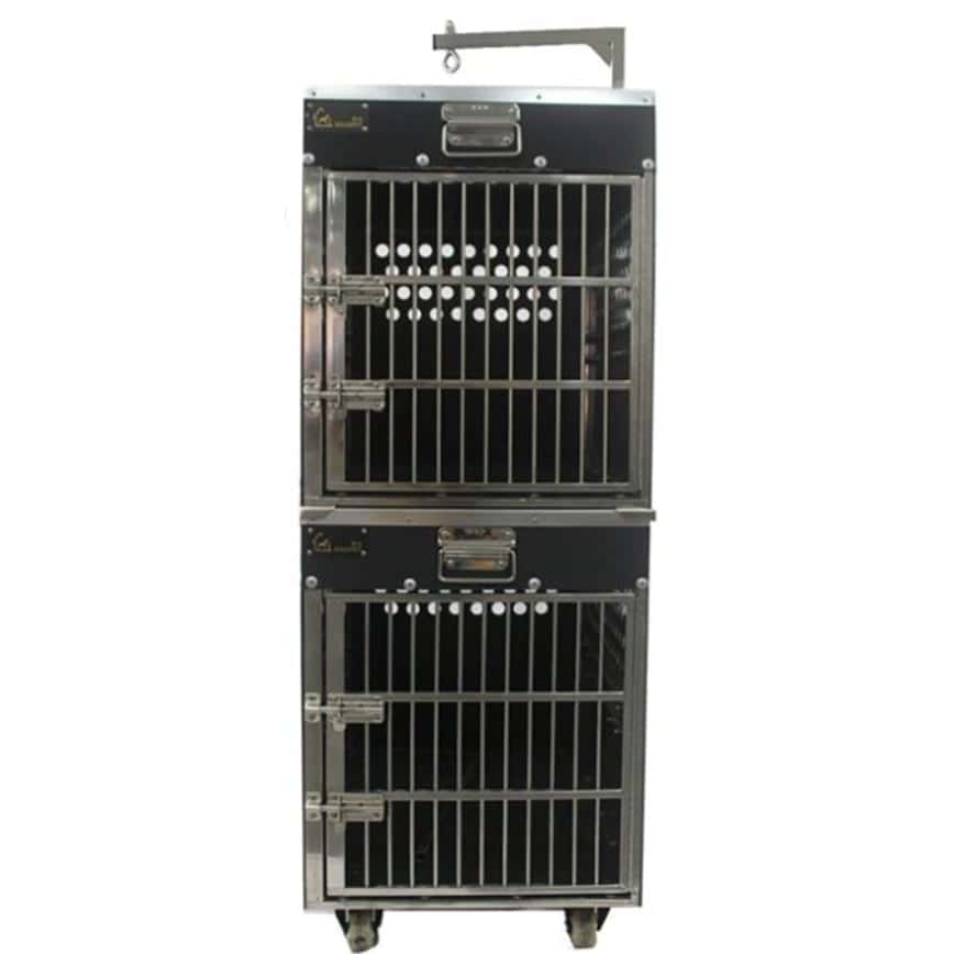 Solidpet蘇力 寵物籠 貓籠狗籠 ABS板固定飛機籠組合 有輪款 三號 (STAC-107-BK) (圖片2)