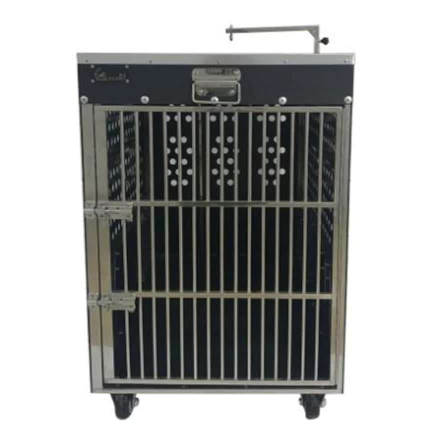 Solidpet蘇力 寵物籠 貓籠狗籠 ABS板固定飛機籠 有輪款 四號 (STAC-112-BK) (圖片2)