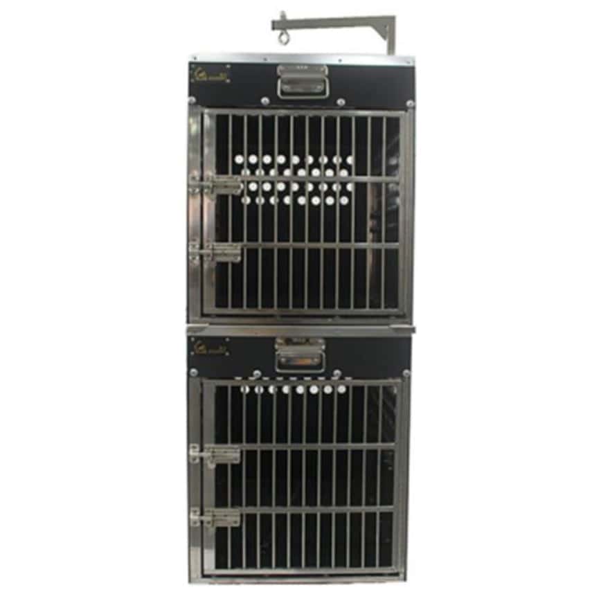 Solidpet蘇力 寵物籠 貓籠狗籠 ABS板固定飛機籠組合 無輪款 三號 (STAC-110-BK) (圖片2)