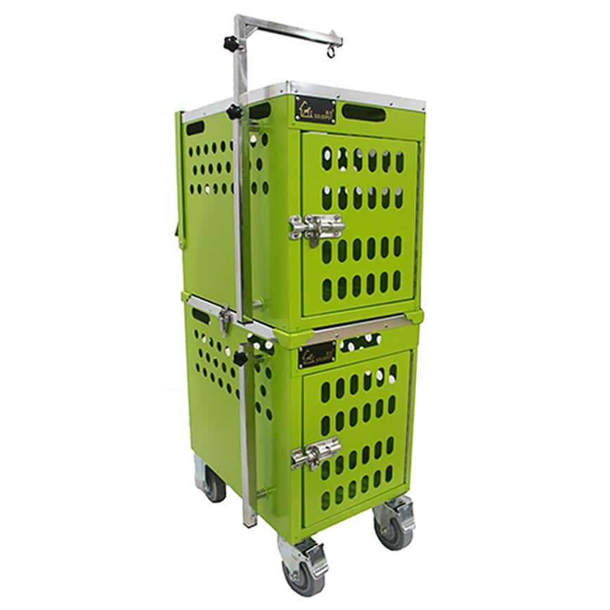 Solidpet蘇力 寵物籠 貓籠狗籠 鋁固定飛機籠組合 有輪款 一號 綠色 (ALAC-206-GN) (圖片2)