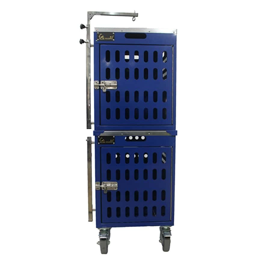 Solidpet蘇力 寵物籠 貓籠狗籠 鋁固定飛機籠組合 有輪款 一號 藍色 (ALAC-206-BL) (圖片2)