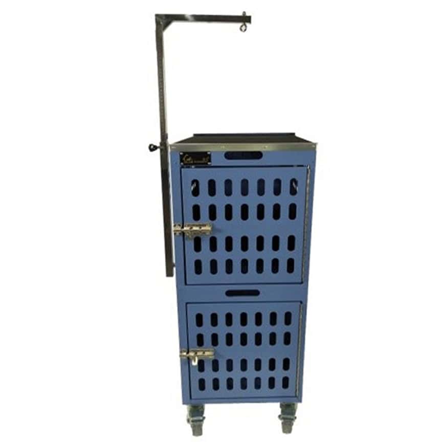 Solidpet蘇力 寵物籠 貓籠狗籠 鋁連體飛機籠 有輪款 二號 藍色 (ALAC-223-SKBL) (圖片2)