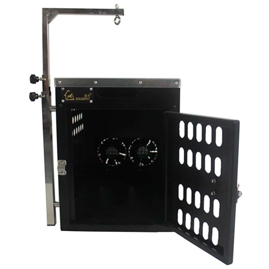 Solidpet蘇力 寵物籠 貓籠狗籠 鋁板固定飛機籠 風扇無輪款 一號 黑色 (ALAC-228-BK) (圖片2)