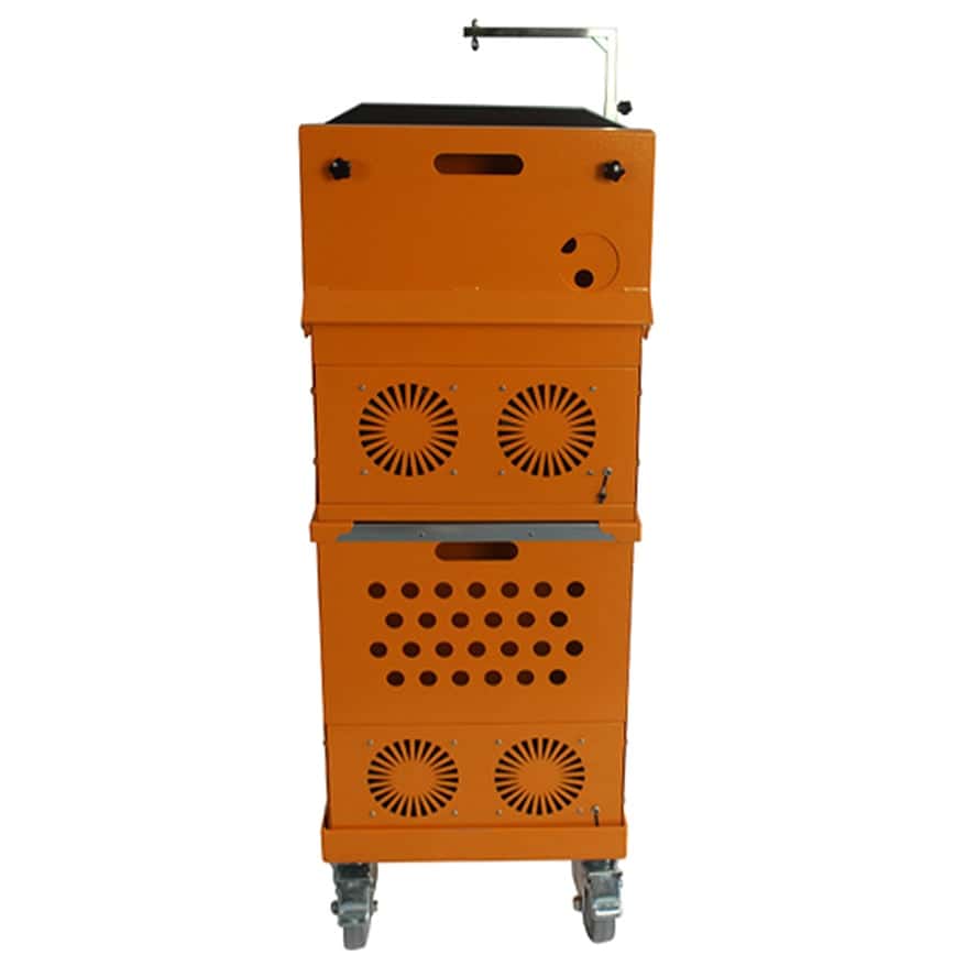 Solidpet蘇力 寵物籠 貓籠狗籠 鋁板固定飛機籠組合 風扇有輪款 二號 橙色 (ALAC-226-OR) (圖片2)