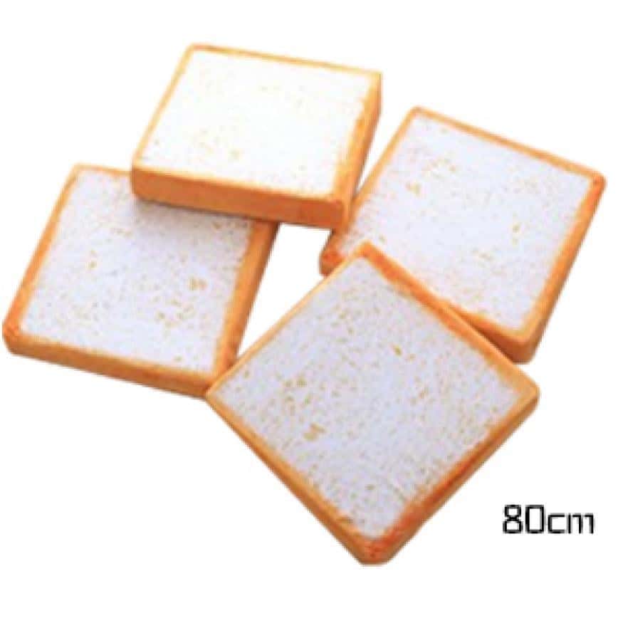 超療癒 貓咪吐司麵包坐墊抱枕 大80cm (圖片2)