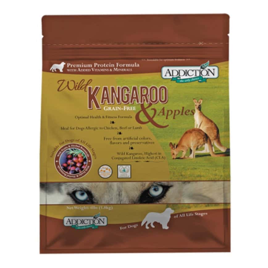 Addiction 狗糧 袋鼠⾁蘋果無榖物成⽝配⽅ 20lbs (圖片2)