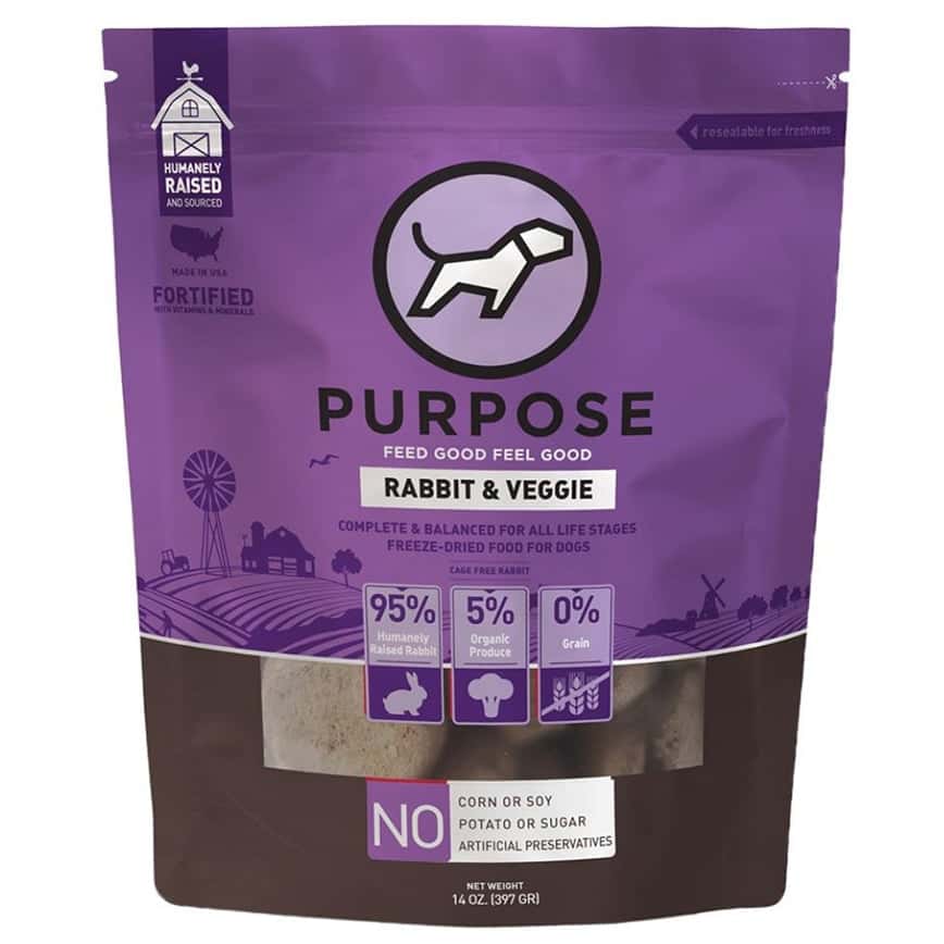 PURPOSE 狗糧 凍乾脫水生肉 單一蛋白 兔肉 14oz (001863) (圖片2)
