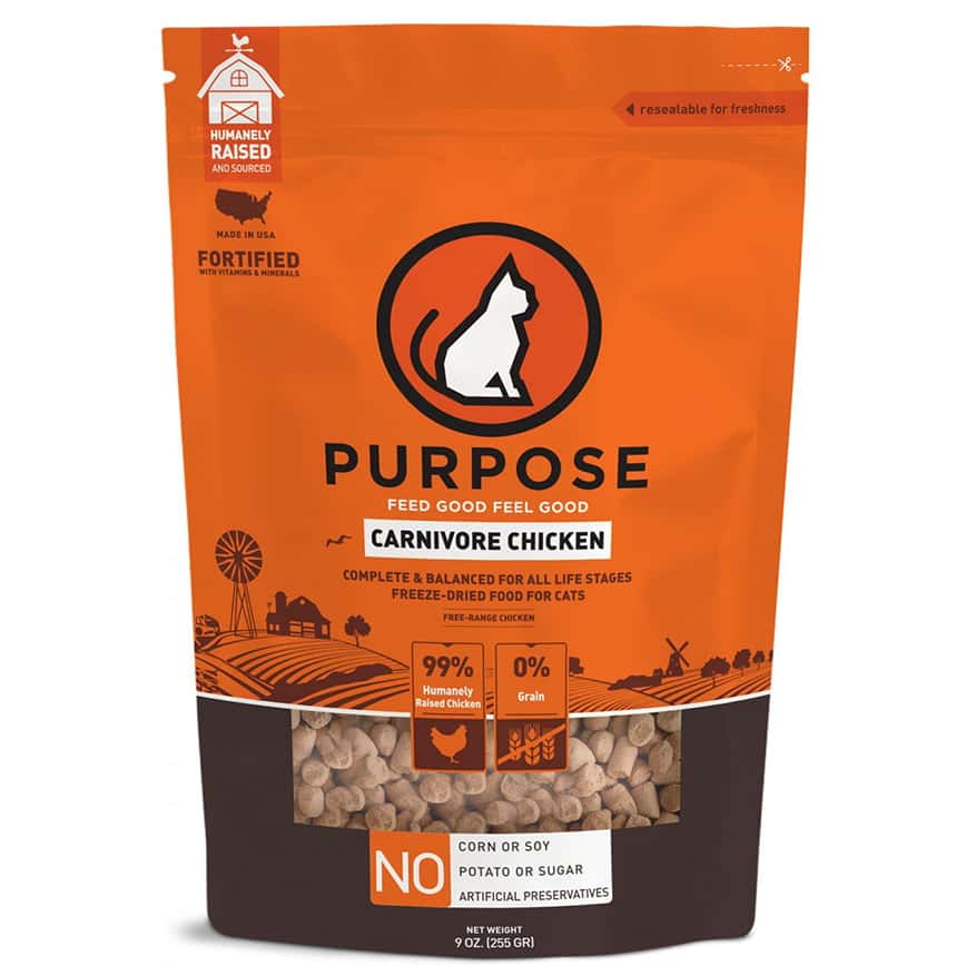 PURPOSE 貓糧 凍乾脫水生肉肉粒 單一蛋白 雞肉 9oz (000366) (圖片2)