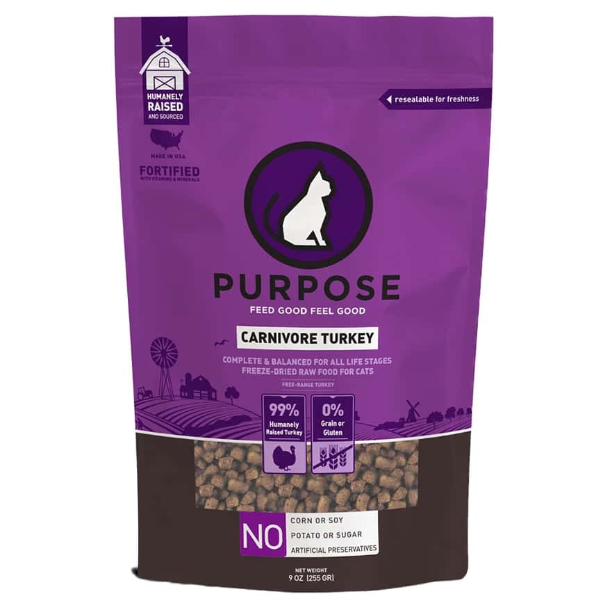 PURPOSE 貓糧 凍乾脫水生肉肉粒 單一蛋白 火雞肉 9oz (001894) (圖片2)