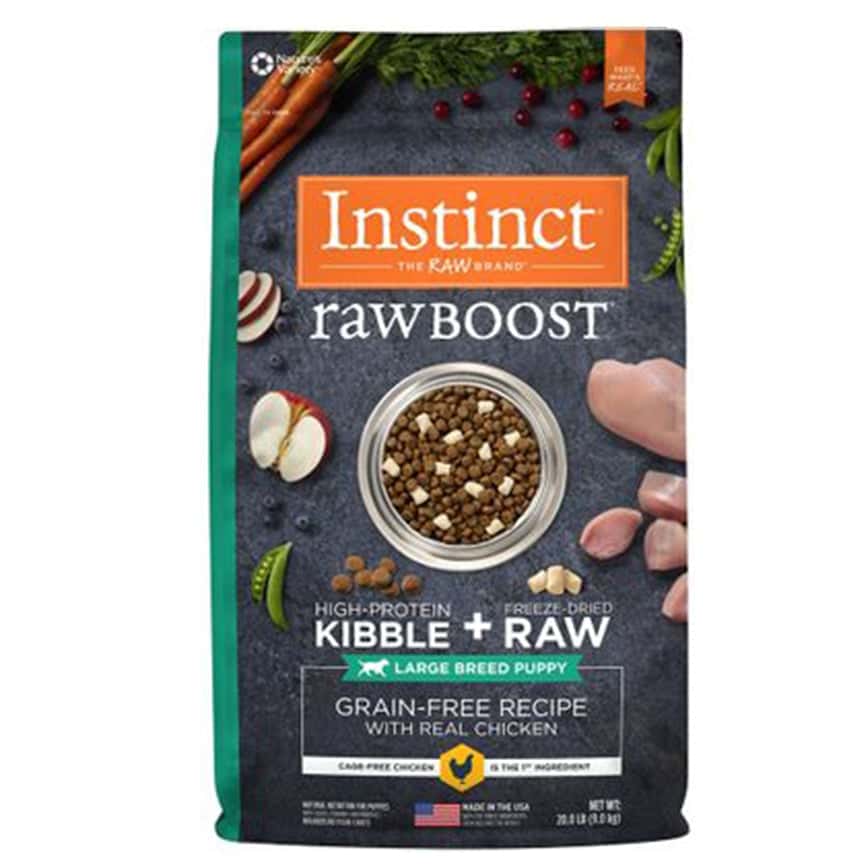 Instinct 狗糧 本能 大型幼犬糧 無穀物生肉系列 雞肉 20lb (656074) (圖片2)