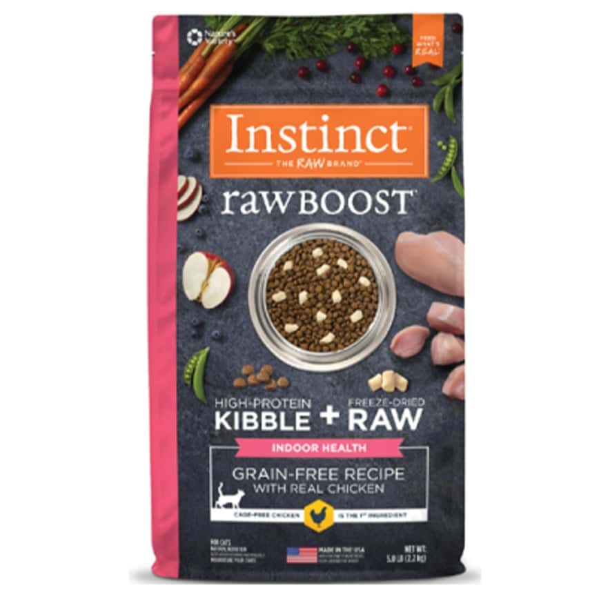 Instinct 貓糧 本能 貓糧 無穀物生肉系列 室內貓配方 雞肉 5lb (658696) (圖片2)