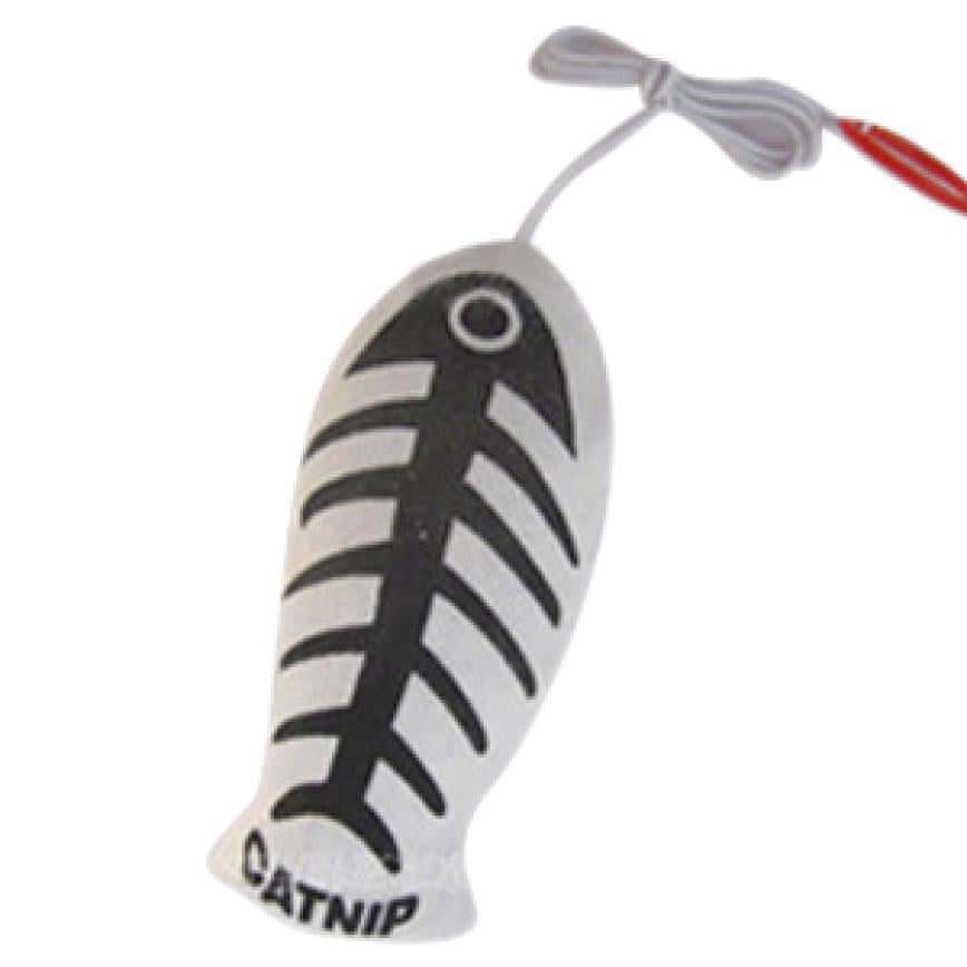 HelloDOG 貓玩具 貓薄荷吊環帆布魚 耐抓耐咬 逗貓玩具 (圖片2)