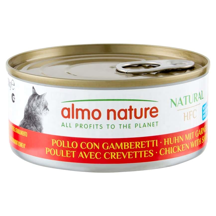 Almo Nature HFC 貓罐頭 天然系列 雞肉+鮮蝦 150g (5124) (圖片2)