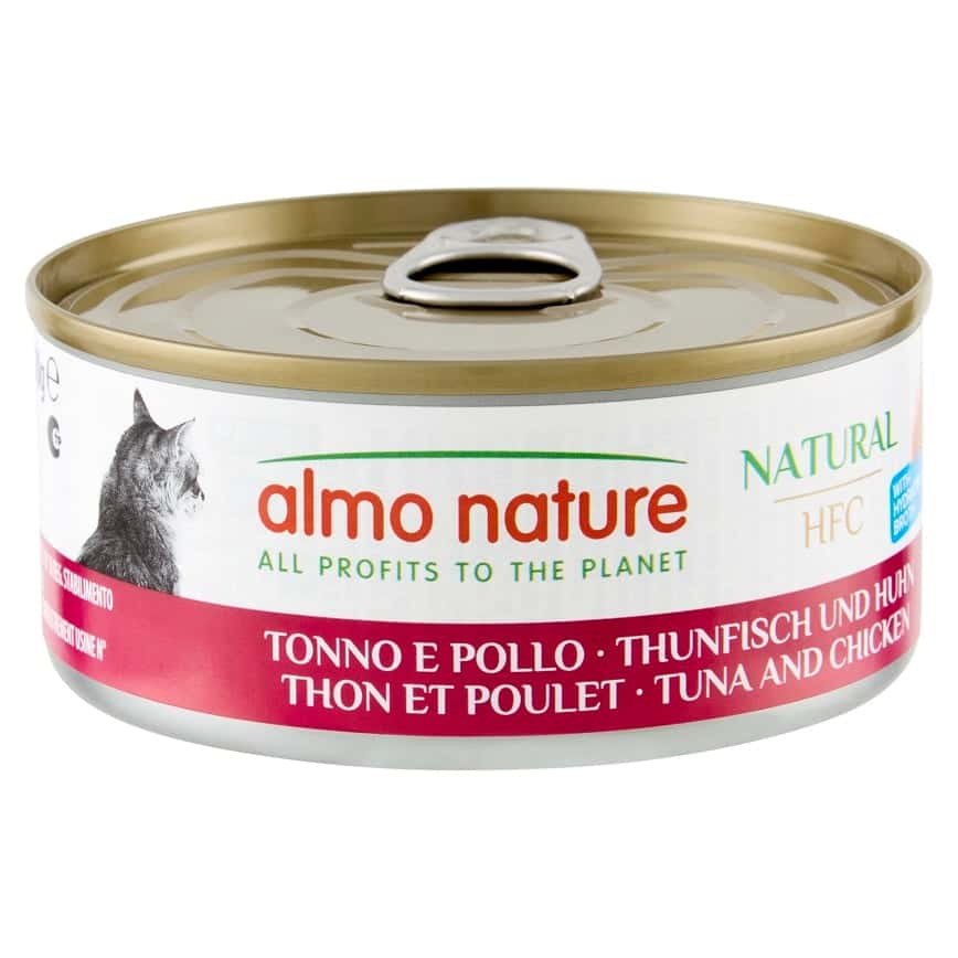 Almo Nature HFC 貓罐頭 天然系列 吞拿魚+雞肉 150g (5129) (圖片2)