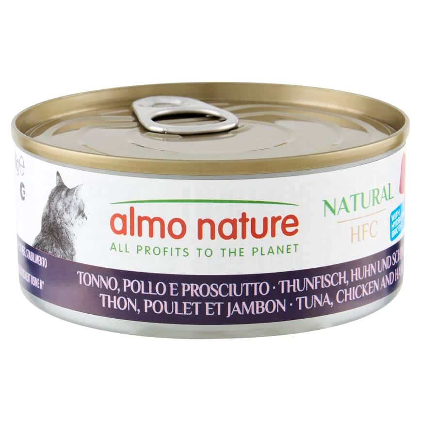 Almo Nature HFC 貓罐頭 天然系列 雞肉+火腿+吞拿魚 150g (5131) (圖片2)