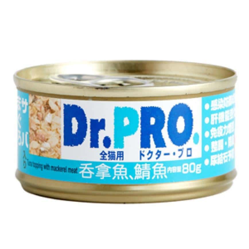 Dr. PRO 全機能貓罐頭 吞拿魚．鯖魚味 80g (藍) (DP29622C) (圖片2)