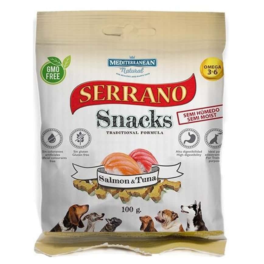Mediterranean Natural Serrano 狗零食 三文魚+吞拿魚 100g (68175) (圖片2)