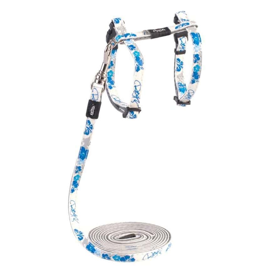 ROGZ GLOWCAT 胸帶連拖繩 藍花 (CLJ09-B) (圖片2)