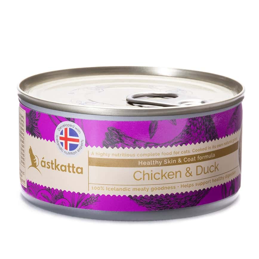 Astkatta 冰島罐 貓罐頭 護膚美毛主食配方 走地雞肉鴨肉 170g (P00096-1) (圖片2)