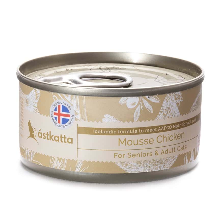 Astkatta 冰島罐 高齡貓罐頭 Mousse系列 純雞慕絲 80g (P00058) (圖片2)
