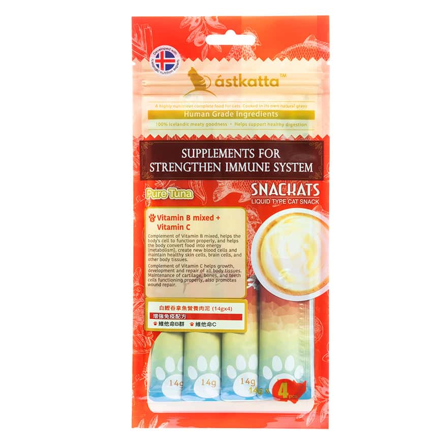 Astkatta 貓零食 營養肉泥 增強免疫系列 白鰹吞拿魚 14gx4 (P00042) (圖片2)
