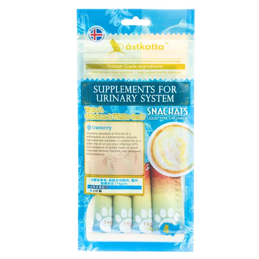 Astkatta 貓零食 營養肉泥 泌尿友善系列 白鰹吞拿魚+新鮮走地雞+蟹肉 14gx4 (P00044) (圖片2)