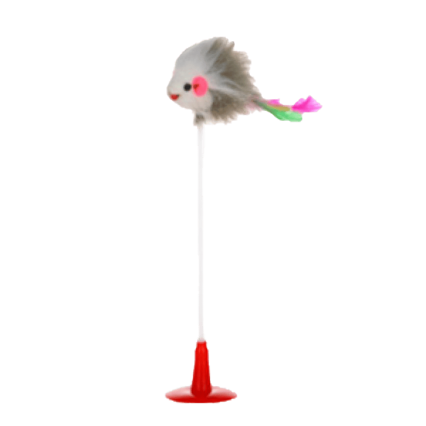 HelloDOG 玩具嚴選 搖擺老鼠羽毛吸盤 (圖片2)