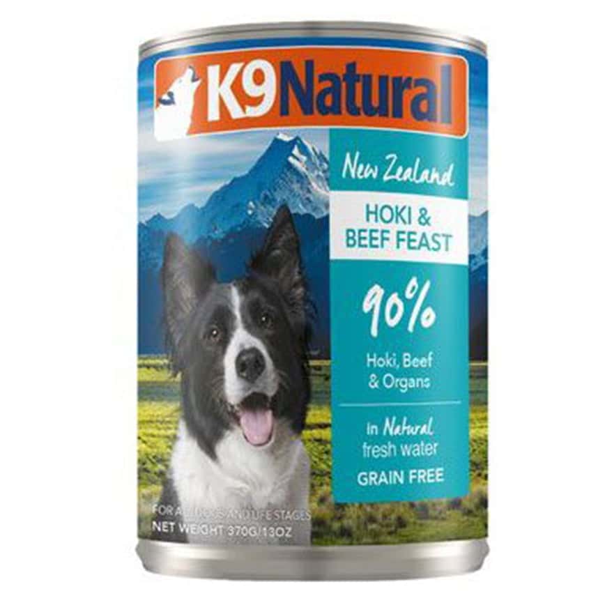 K9 Natural 狗罐頭 主食罐 牛肉及藍尖尾鱈魚盛宴 370g (K9-C-HB370) (圖片2)