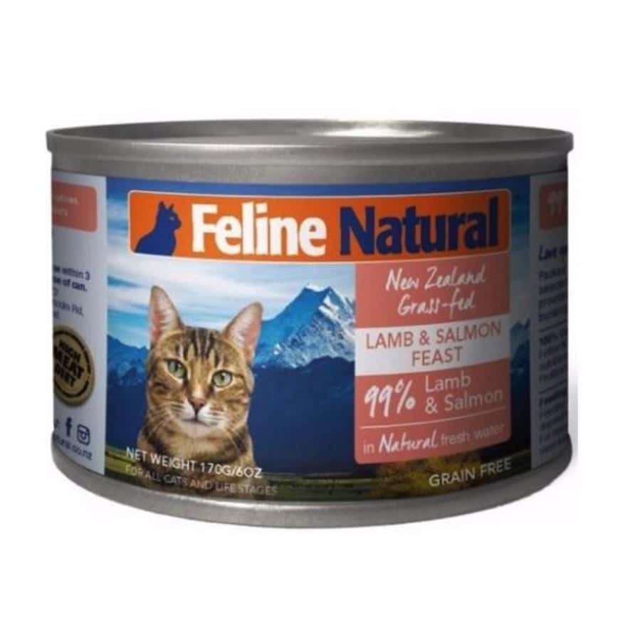Feline Natural 主食貓罐頭 羊肉及三文魚盛宴 170g (F9-C-LS170) (圖片2)