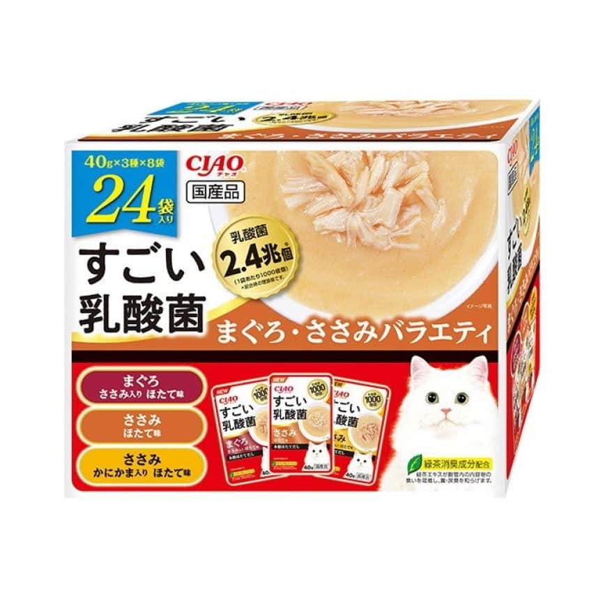 CIAO 貓濕糧 1000億個乳酸菌 金槍魚+雞肉組合裝 40g 24袋入 (IC-492) (圖片2)