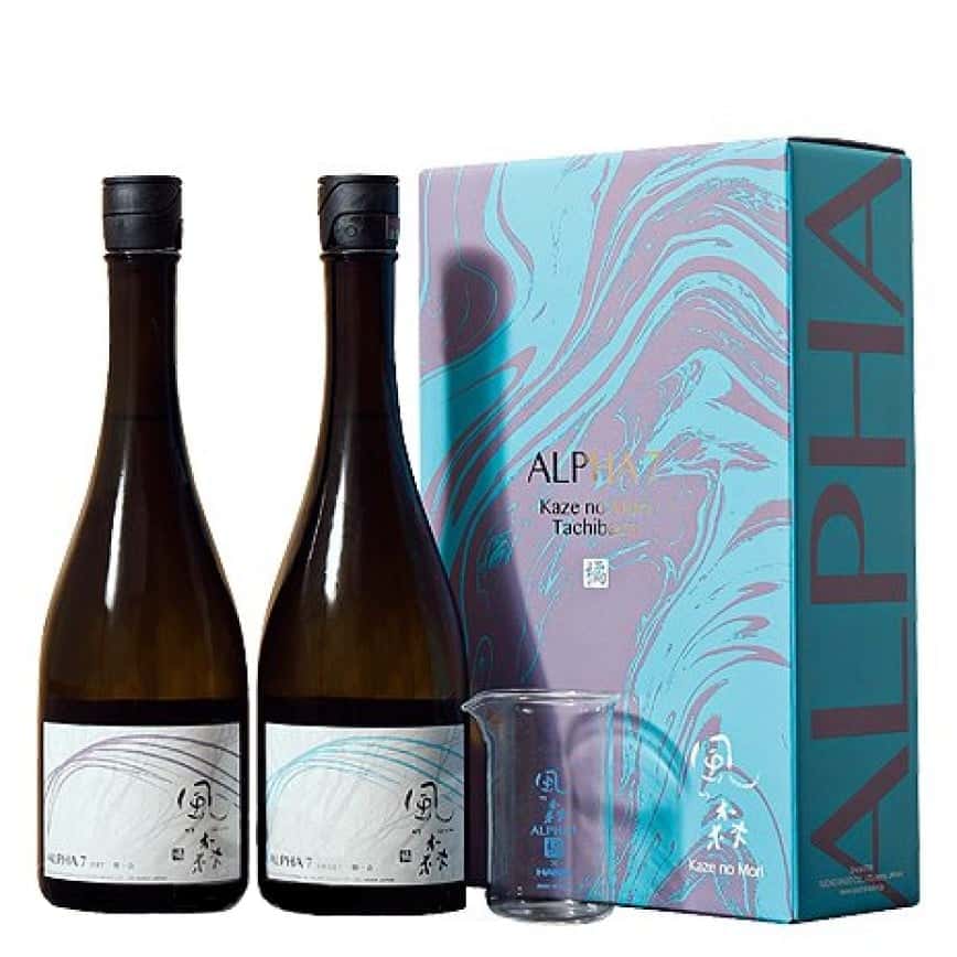 油長酒造 風之森 ALPHA 7 一期一會 Sweet&Dry 2支 720ml + Hario量杯 (橘) - 限定品 (圖片2)