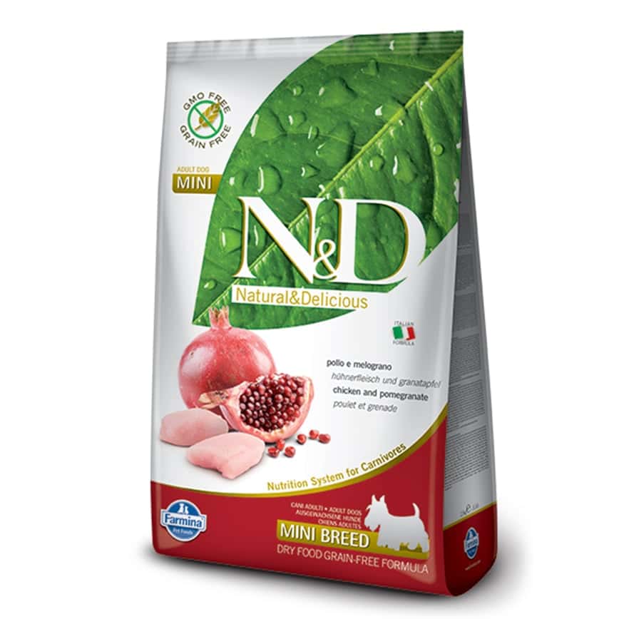 Farmina N&D 狗糧 無穀物狗糧 成犬細粒糧配方 石榴+雞 7kg (NDDCS070) (圖片2)