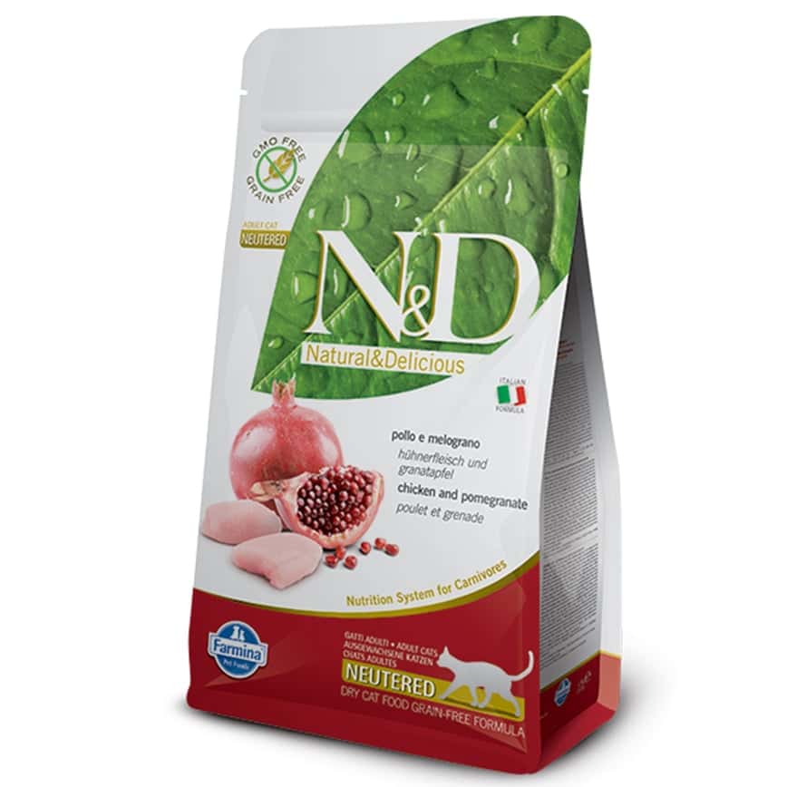 Farmina N&D 貓糧 無穀物貓糧 絕育貓配方 石榴+雞 5kg (NDCCN050) (圖片2)