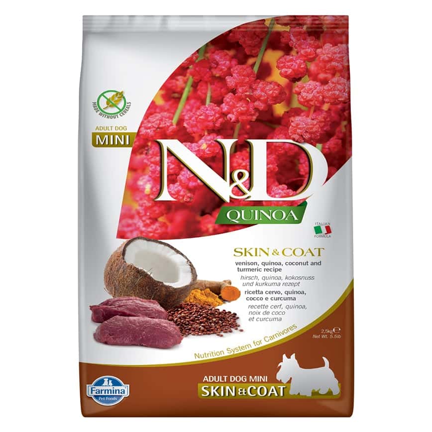 Farmina N&D 狗糧 藜麥功能天然狗糧 皮毛護理配方 細粒款 鹿肉 2.5kg (NDQDCV025) (圖片2)