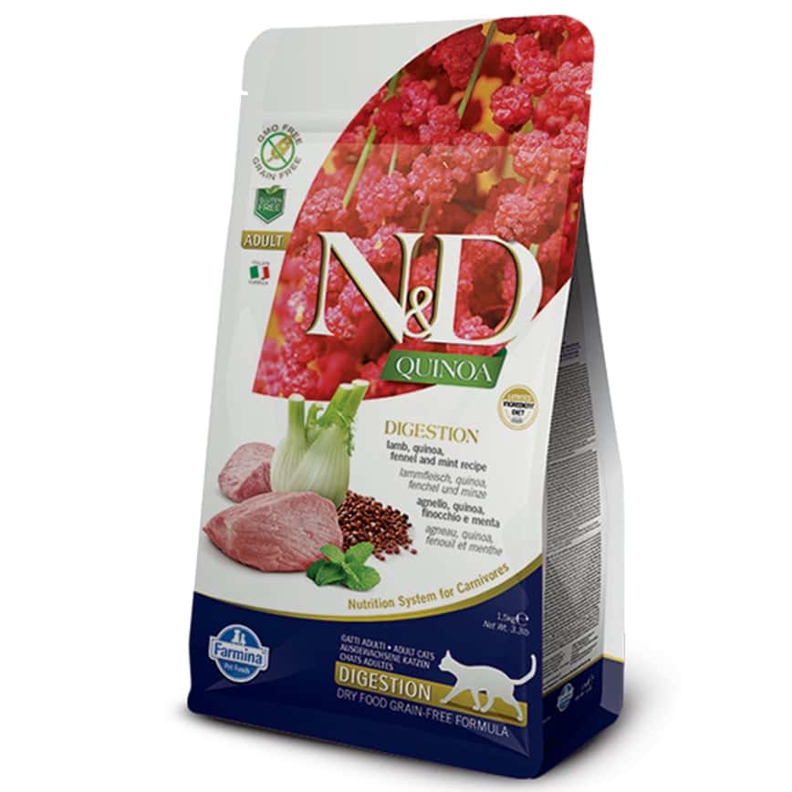 Farmina N&D 貓糧 藜麥功能天然貓糧 腸胃護理配方 羊肉 1.5kg (NDQCL015) (圖片2)