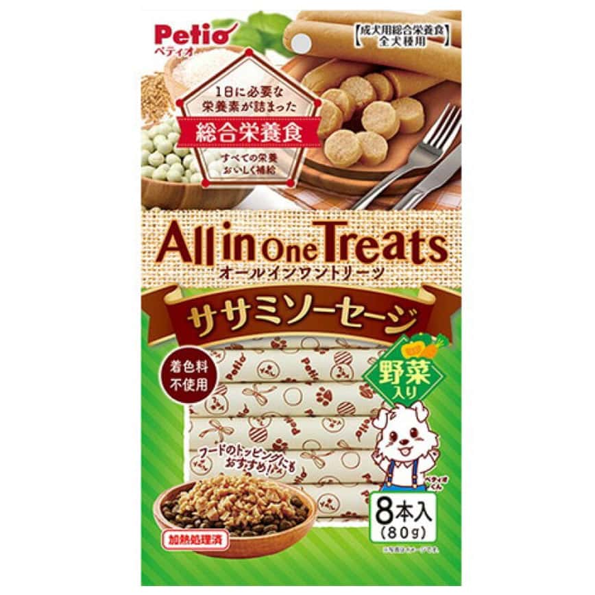 Petio All in One Treats 狗零食 綜合營養野菜雞柳肉腸 8支裝 (90502893) (圖片2)