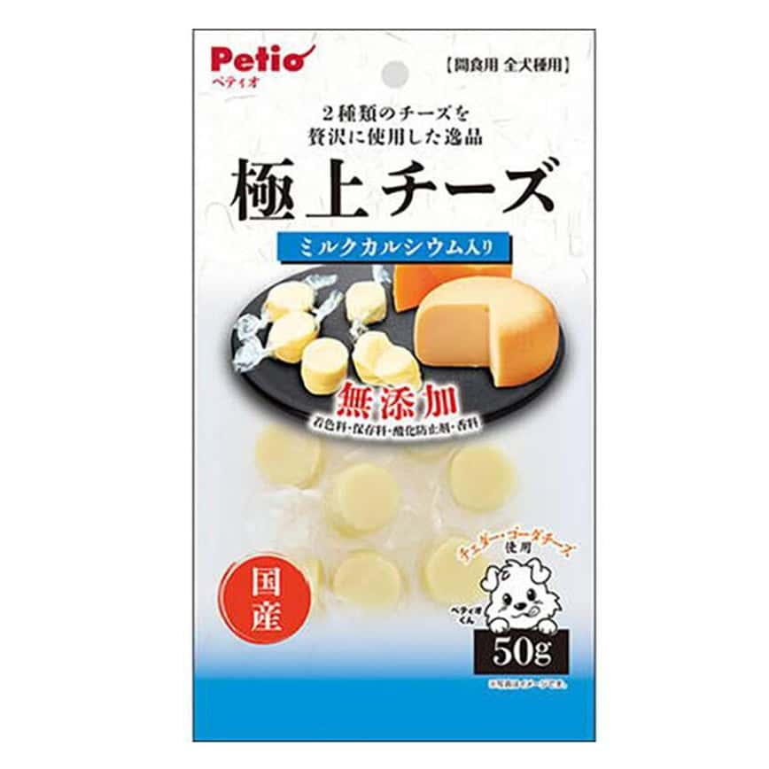 Petio 狗零食 極上 日本產無添加 車打&高達芝士粒 (+牛奶鈣) 50g (90503016) (圖片2)