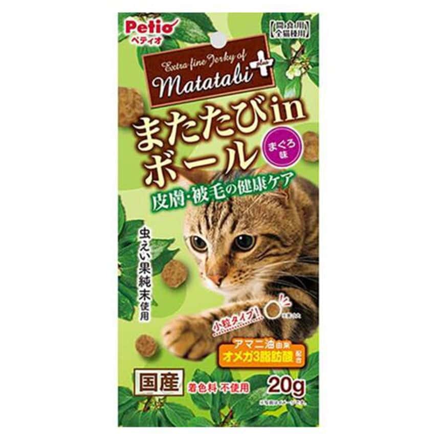 Petio 貓零食 日本產 木天蓼蟲癭果吞拿魚味肉粒 皮膚・毛髮護理 20g (90603022) (圖片2)
