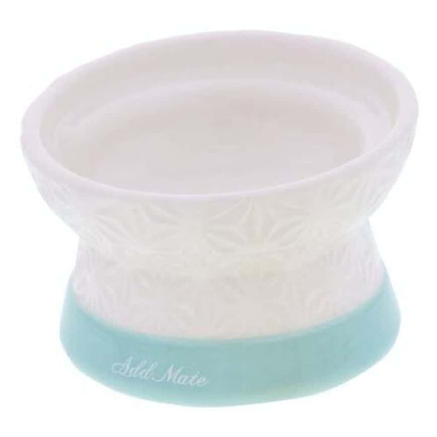 Petio Add Mate 斜口陶瓷高腳防滑貓碗 乾糧專用 藍底 (91502704) (圖片2)