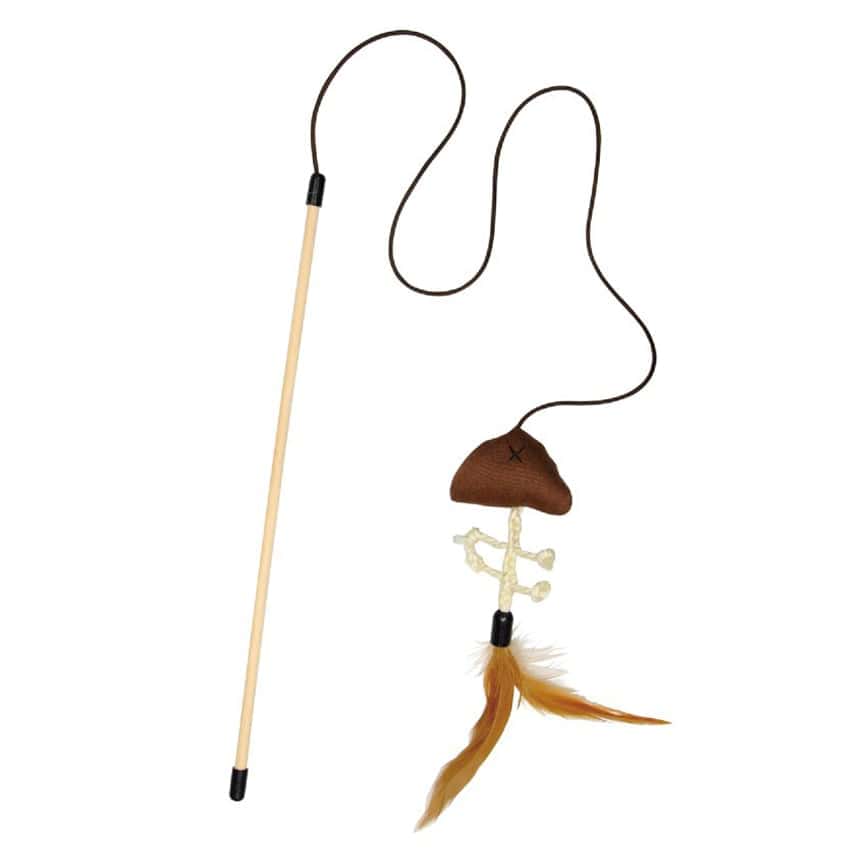 Petio necoco 天然羽毛 木天蓼逗貓棒 附魚仔 (91602350) (圖片2)