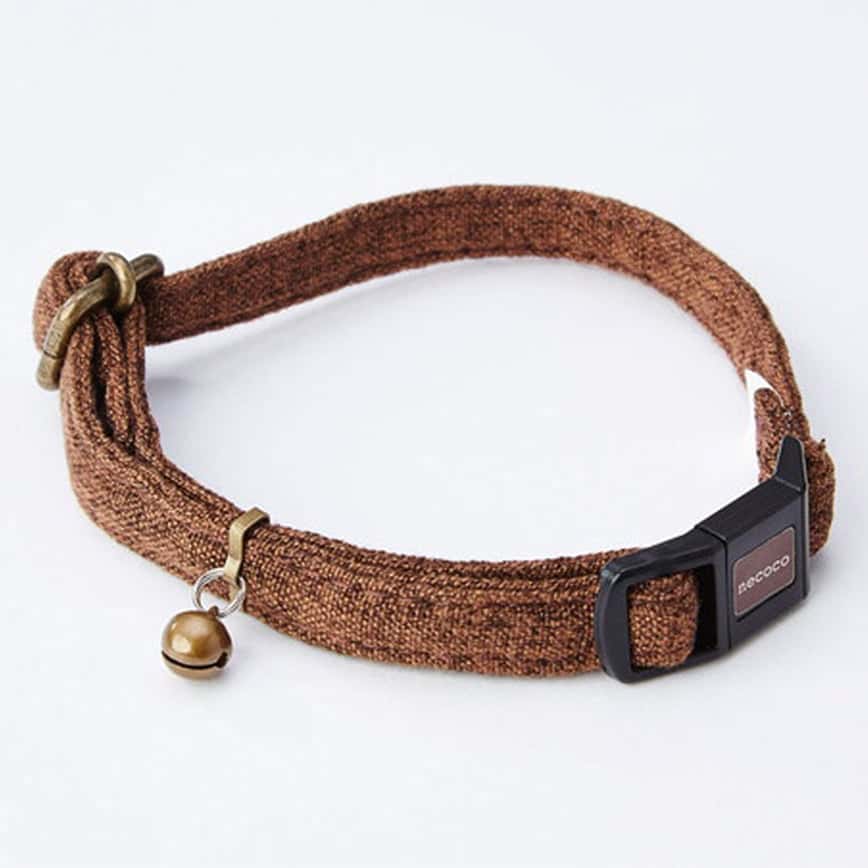 Petio necoco 抗菌鈴鈴經典貓頸帶 咖啡色 (圖片2)